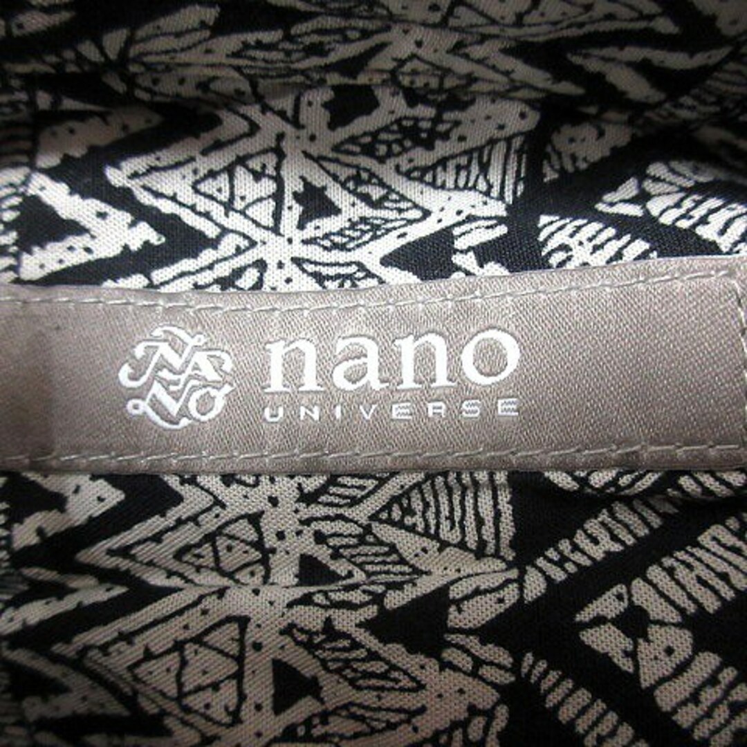 nano・universe(ナノユニバース)のナノユニバース nano universe シャツ ブラウス 五分袖 総柄 M  レディースのトップス(その他)の商品写真
