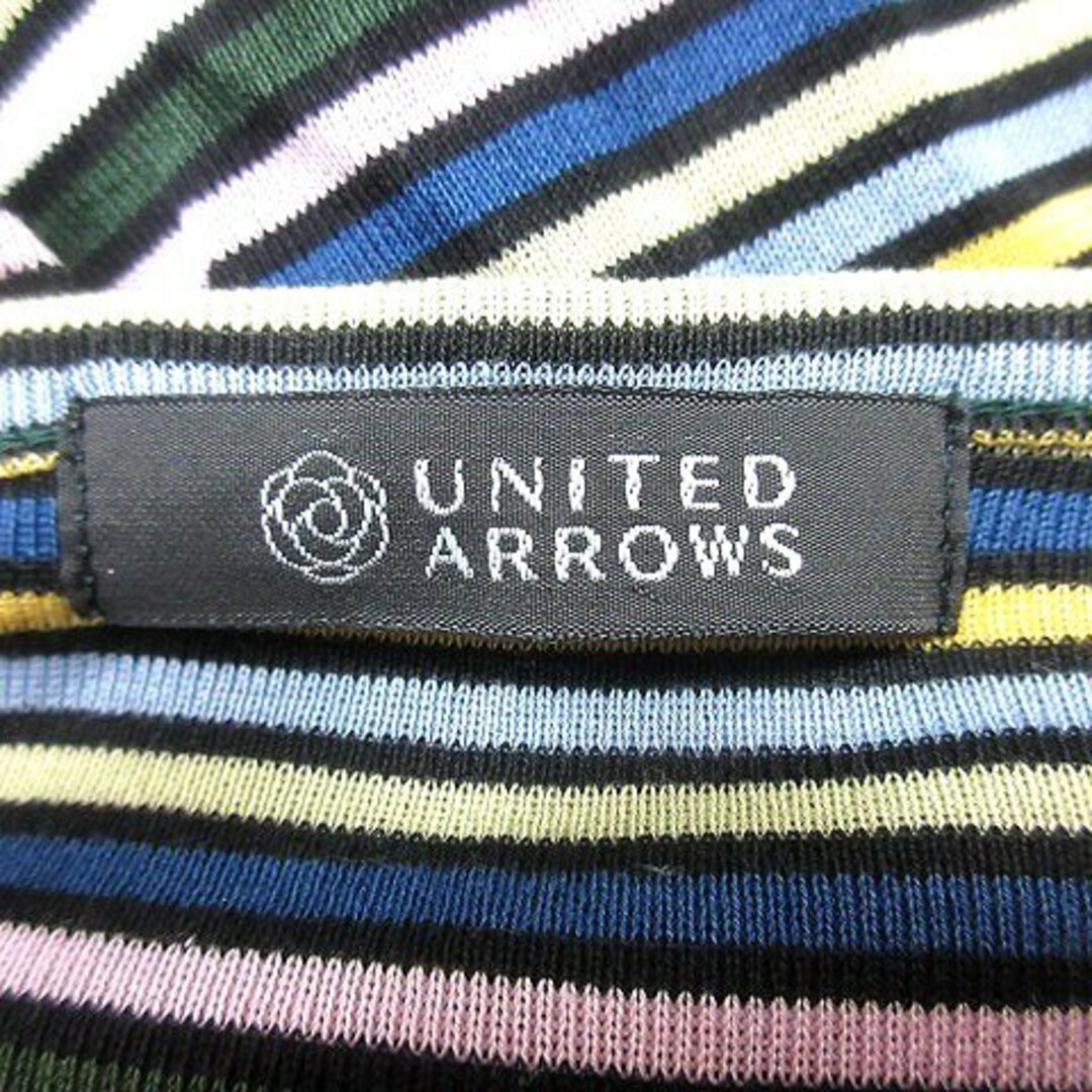 UNITED ARROWS(ユナイテッドアローズ)のユナイテッドアローズ カットソー Uネック 半袖 ボーダー マルチカラー  レディースのトップス(カットソー(半袖/袖なし))の商品写真