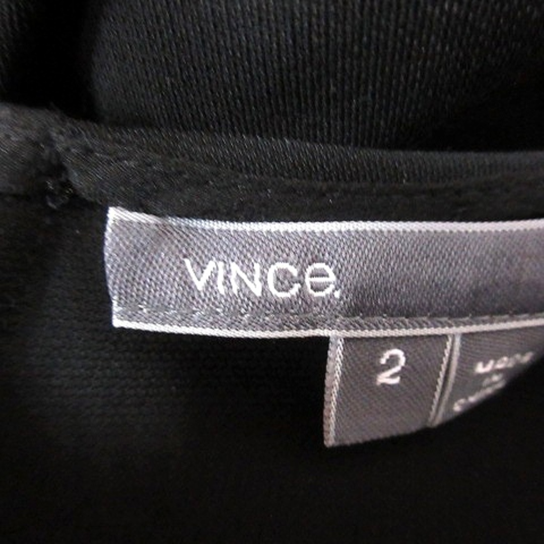 Vince(ビンス)のヴィンス VINCE シャツ ブラウス ノースリーブ 2 黒 ブラック /RT レディースのトップス(シャツ/ブラウス(半袖/袖なし))の商品写真