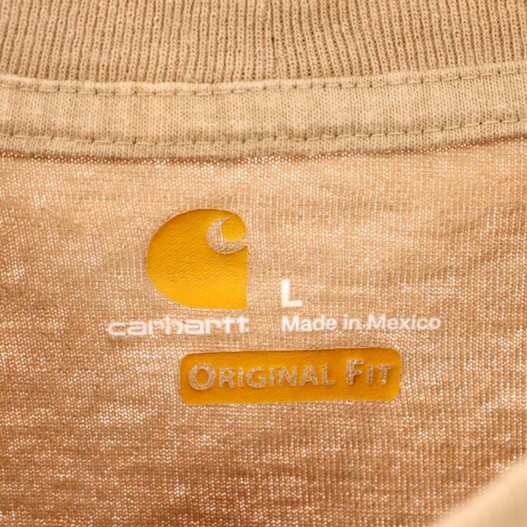 carhartt(カーハート)のCARHARTT カーハート ORIGINAL FIT オリジナルフィット ワンポイントロゴポケット半袖Tシャツ 半袖カットソー ブラウン メンズのトップス(Tシャツ/カットソー(半袖/袖なし))の商品写真