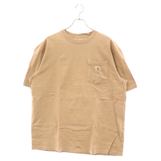 カーハート(carhartt)のCARHARTT カーハート ORIGINAL FIT オリジナルフィット ワンポイントロゴポケット半袖Tシャツ 半袖カットソー ブラウン(Tシャツ/カットソー(半袖/袖なし))
