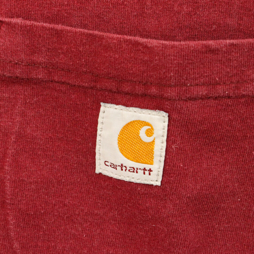 carhartt(カーハート)のCARHARTT カーハート S/S COLLEGE POCKET T-SHITR カレッジポケットTシャツ ワンポイントロゴポケット半袖Tシャツ 半袖カットソー レッド メンズのトップス(Tシャツ/カットソー(半袖/袖なし))の商品写真