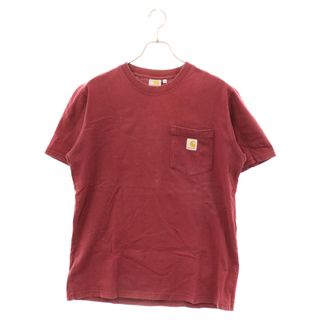 カーハート(carhartt)のCARHARTT カーハート S/S COLLEGE POCKET T-SHITR カレッジポケットTシャツ ワンポイントロゴポケット半袖Tシャツ 半袖カットソー レッド(Tシャツ/カットソー(半袖/袖なし))