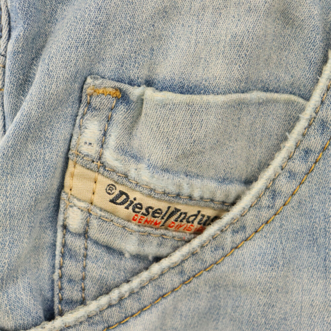 DIESEL(ディーゼル)のDIESEL ディーゼル KROOLEY ストレッチストレートデニムパンツ ジーンズ インディゴ メンズのパンツ(デニム/ジーンズ)の商品写真