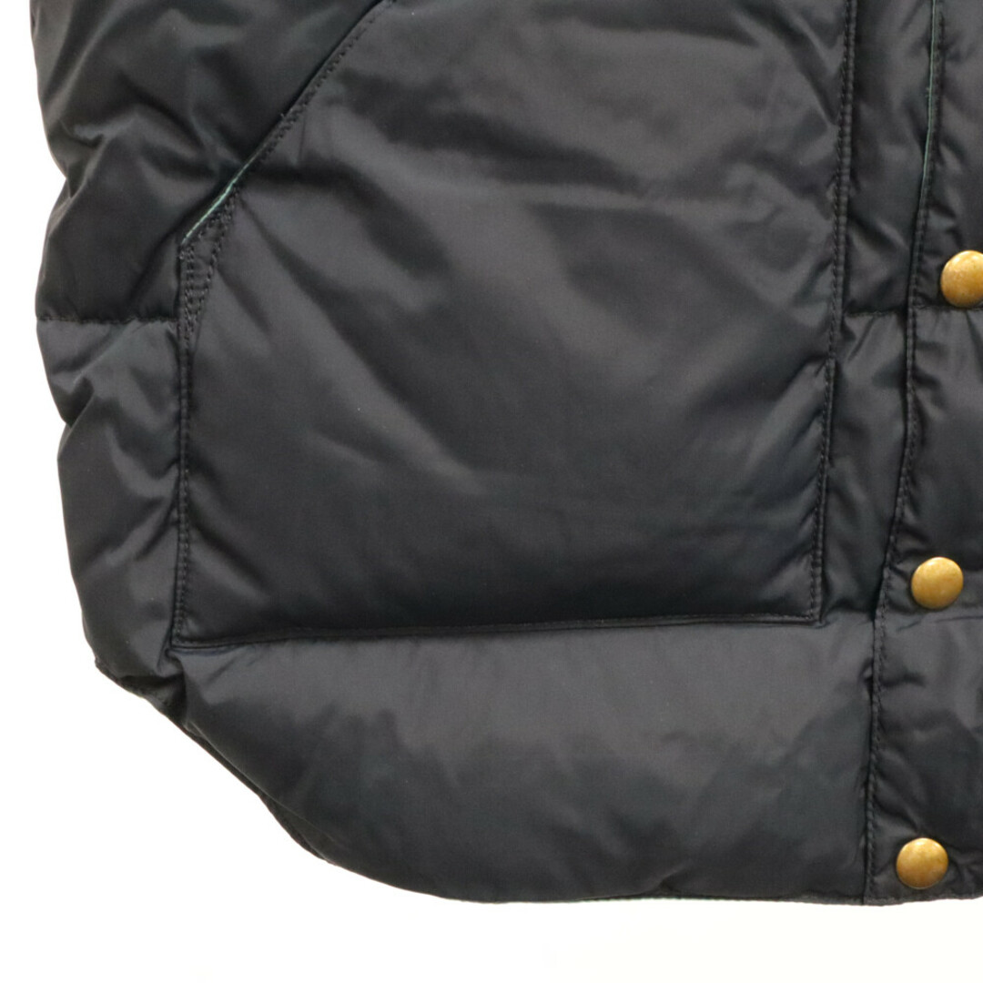 ROCKY MOUNTAIN ロッキーマウンテン DOWN VEST レザー切替 スナップボタン ダウンベスト 450‐472‐01 ブルー/ブラウン メンズのジャケット/アウター(ダウンベスト)の商品写真