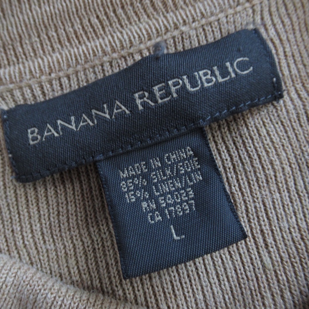 Banana Republic(バナナリパブリック)の90s BANANA REPUBLIC シルク ニット ポロ シャツ セーター メンズのトップス(ポロシャツ)の商品写真