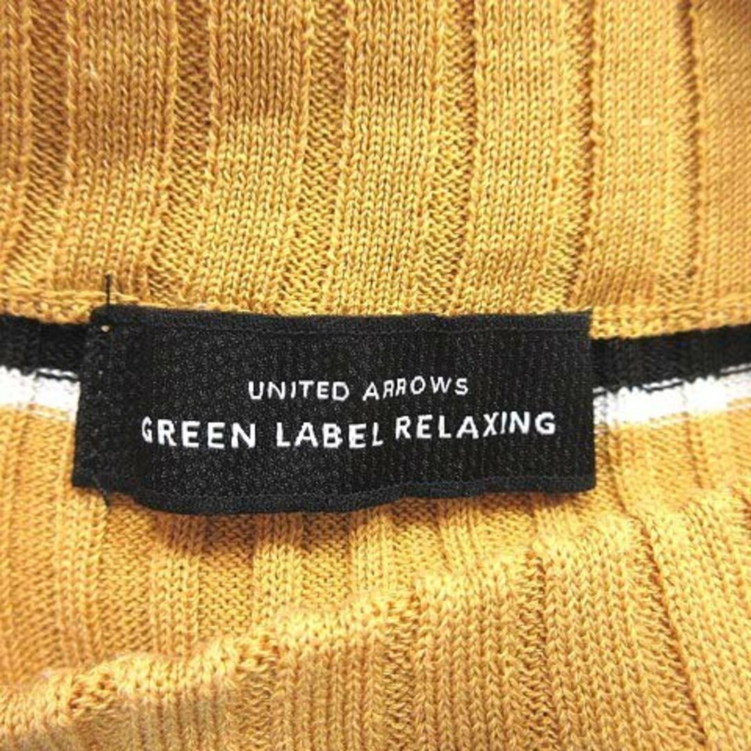 UNITED ARROWS green label relaxing(ユナイテッドアローズグリーンレーベルリラクシング)のグリーンレーベルリラクシング リブニット カットソー 七分袖 黃 ■MO レディースのトップス(ニット/セーター)の商品写真