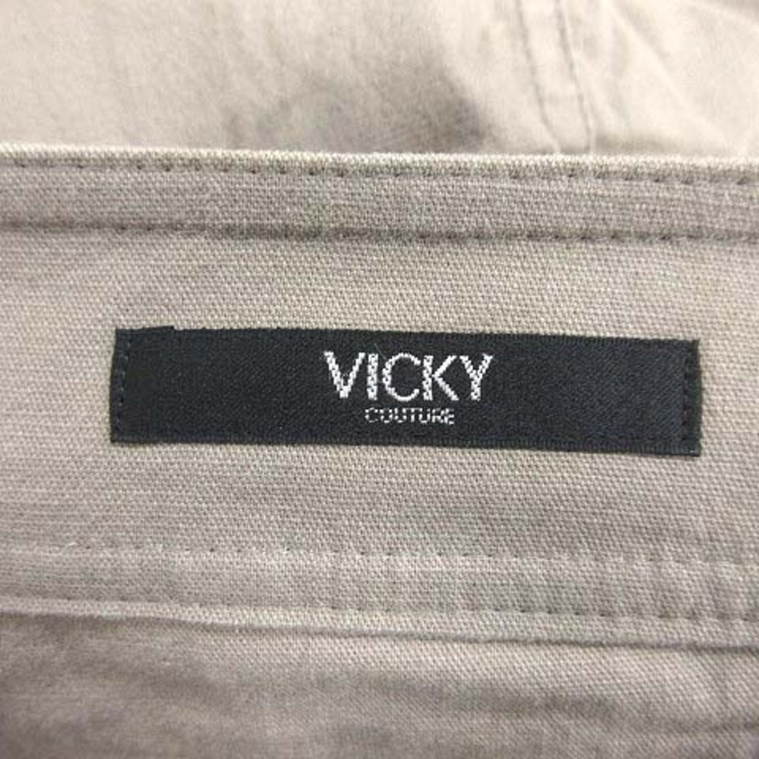 VICKY(ビッキー)のビッキー ワイドパンツ ロング ストレッチ 麻混 リネン混 1 ベージュ ■MO レディースのパンツ(その他)の商品写真