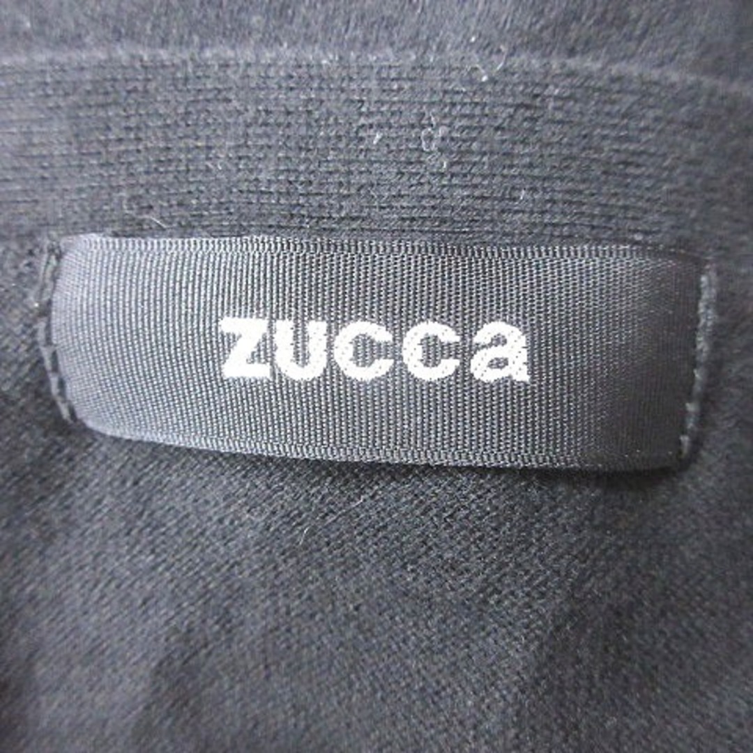 ZUCCa(ズッカ)のズッカ ニット カットソー クルーネック アシンメトリー 長袖 M 黒 ブラック レディースのトップス(ニット/セーター)の商品写真