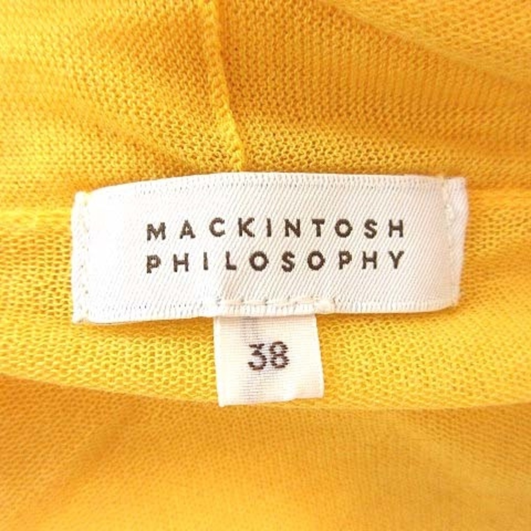 MACKINTOSH PHILOSOPHY(マッキントッシュフィロソフィー)のマッキントッシュフィロソフィー シアーカーディガン 長袖 38 黃 ■MO レディースのトップス(カーディガン)の商品写真