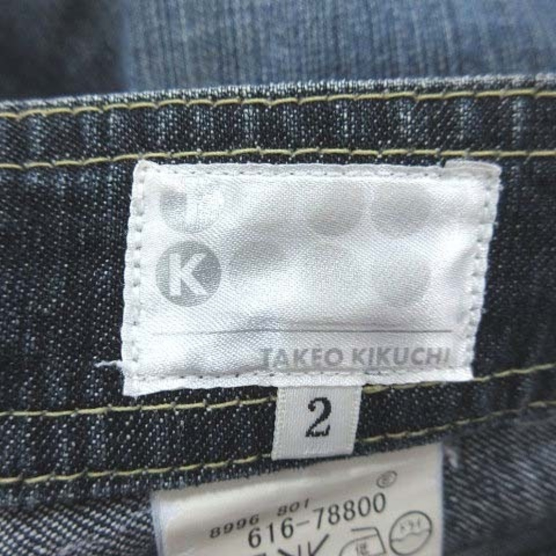 TAKEO KIKUCHI(タケオキクチ)のタケオキクチ デニムパンツ ジーンズ バギー フレア ストレッチ 2 紺 ■MO メンズのパンツ(スラックス)の商品写真