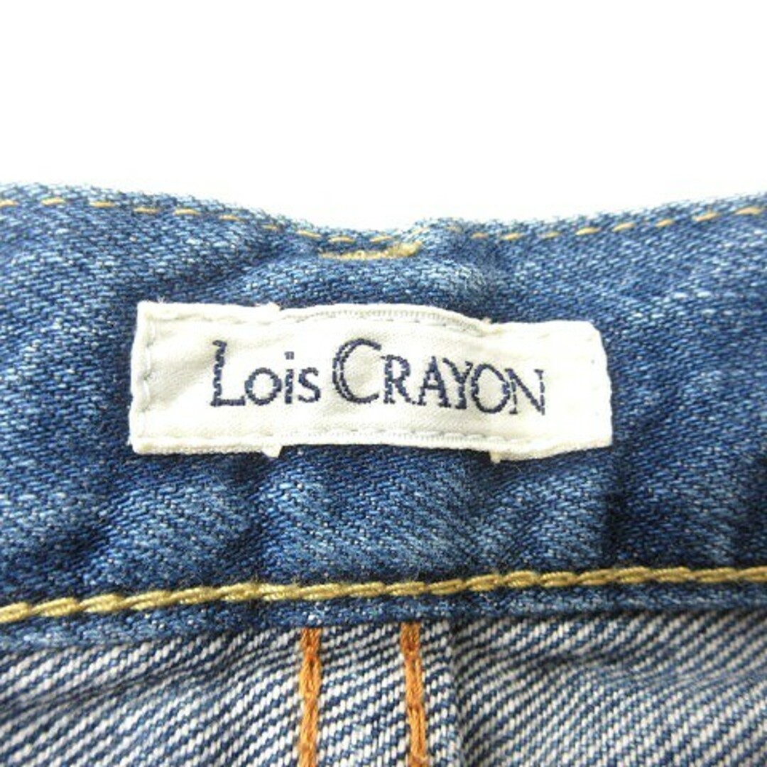 Lois CRAYON(ロイスクレヨン)のロイスクレヨン デニムパンツ ジーンズ テーパード ダメージ加工 M 紺 レディースのパンツ(デニム/ジーンズ)の商品写真