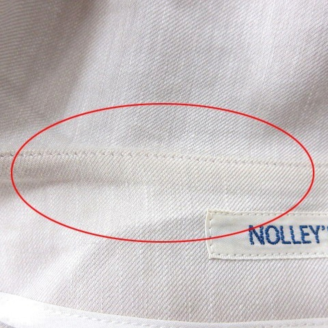 NOLLEY'S(ノーリーズ)のノーリーズ Nolley's ジャケット ブルゾン 麻混 リネン混 38 白 レディースのジャケット/アウター(ブルゾン)の商品写真