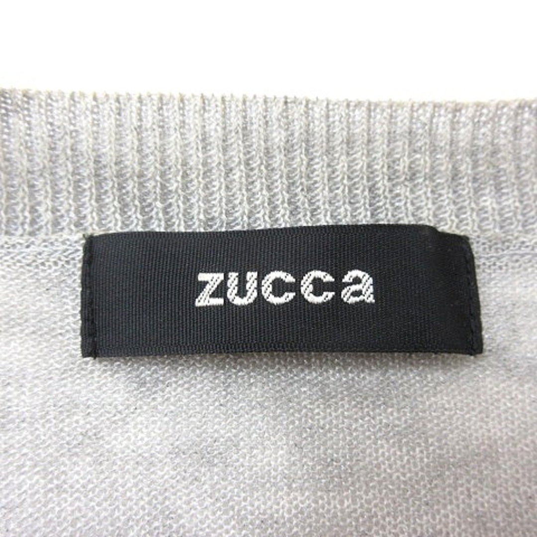 ZUCCa(ズッカ)のズッカ zucca カーディガン ニット ドット M グレー 黄色 イエロー レディースのトップス(カーディガン)の商品写真