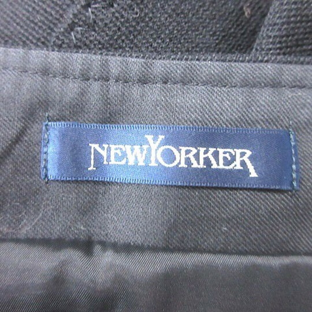 NEWYORKER(ニューヨーカー)のニューヨーカー 台形スカート フレア ミモレ ロング ウール 15 黒 ブラック レディースのスカート(ロングスカート)の商品写真