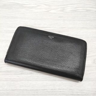 セリーヌ(celine)のCELINE ラウンドファスナー レザー 長財布 ブラック レディース セリーヌ【中古】4-0314G◎(財布)