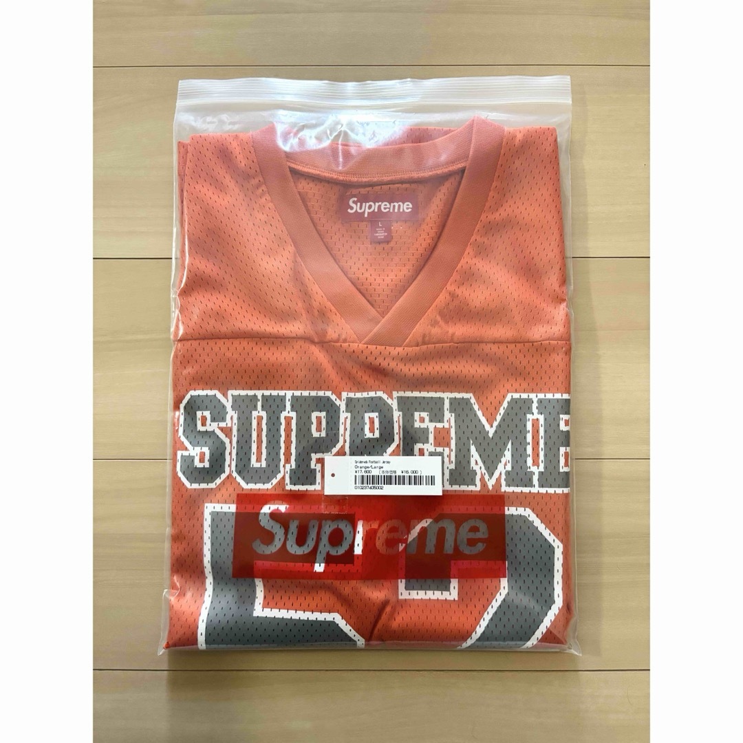 Supreme(シュプリーム)のシュプリーム　Spiderweb Football Jersey　オレンジL メンズのトップス(ジャージ)の商品写真