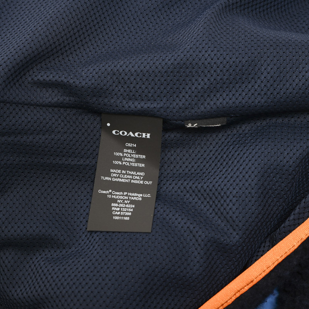 COACH(コーチ)のコーチ フリース ジャケット 切り替え ネイビー メンズ XLサイズ メンズのジャケット/アウター(ブルゾン)の商品写真
