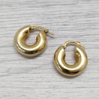 Jil Sander - JIL SANDER ゴールド フープピアス アクセサリー ピアス ゴールド レディース ジルサンダー【中古】4-0314G◎