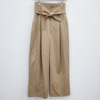 グラフペーパー(Graphpaper)のGraphpaper 新品 Rayon Satin Stretch Belted Pants GL191-40083B 定価28600円 パンツ ベージュ レディース グラフペーパー【中古】4-0314M♪(その他)