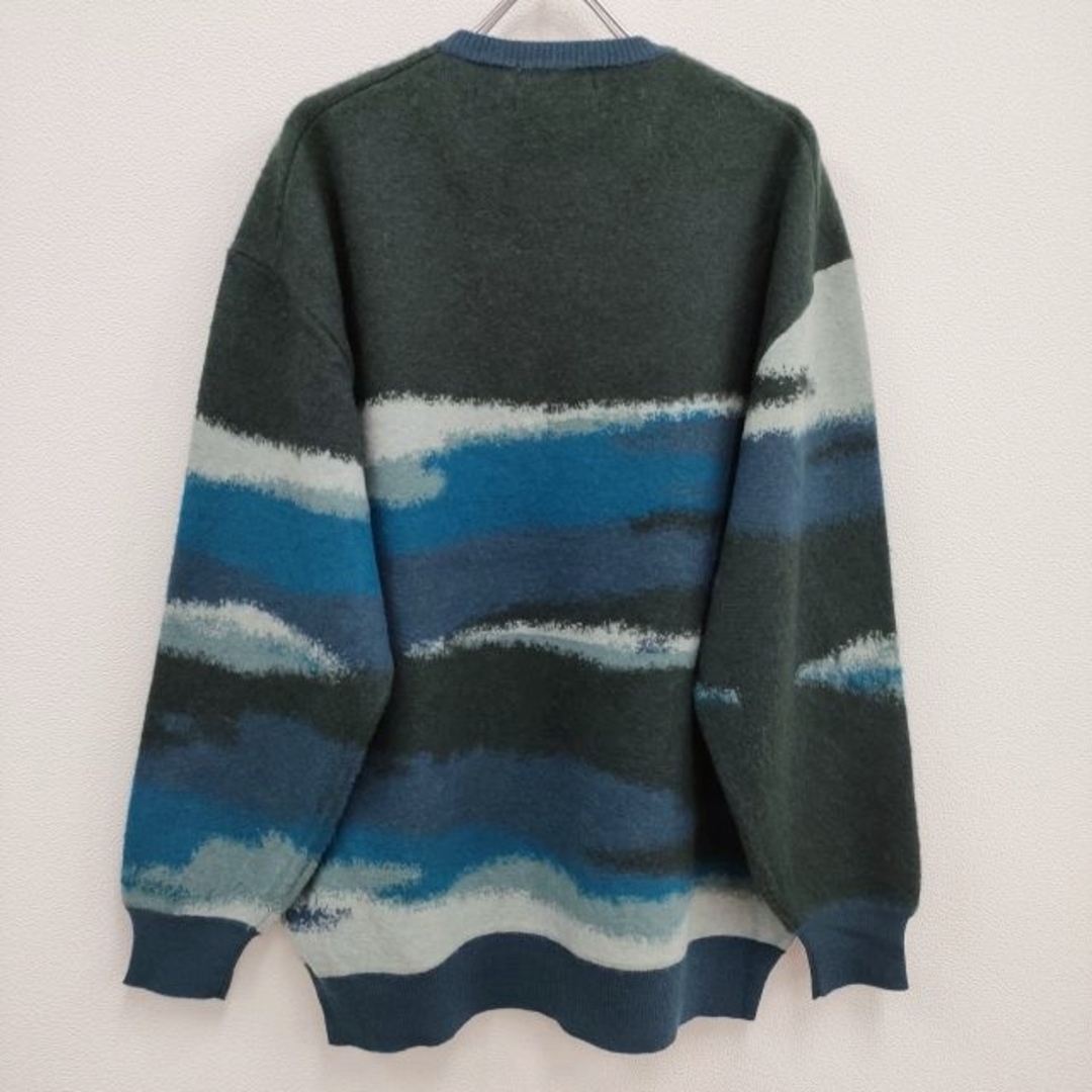 Graphpaper(グラフペーパー)のGraphpaper 新品 Jacquard Crew Neck Knit GU233-80281 定価41800円 サイズ2 ニット グリーン ブルー メンズ グラフペーパー【中古】4-0314T♪# メンズのトップス(ニット/セーター)の商品写真