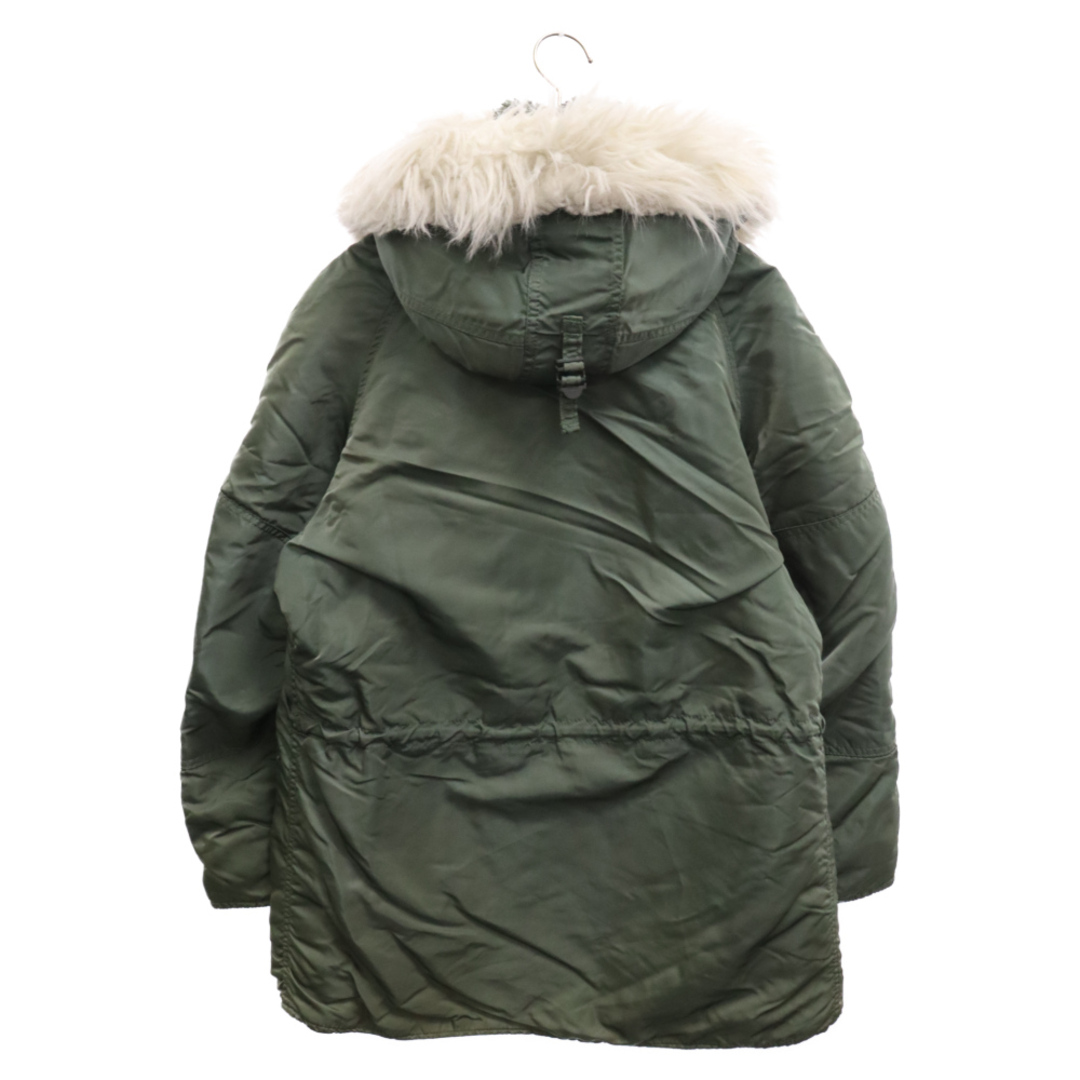 ALPHA INDUSTRIES(アルファインダストリーズ)のALPHA INDUSTRIES アルファ インダストリーズ ファー付き ナイロン フライト ジャケット カーキ 1615-573-8335 メンズのジャケット/アウター(フライトジャケット)の商品写真