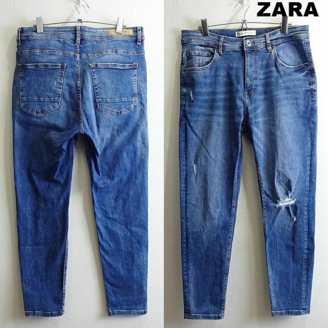 ZARA - ZARA アンクルスーパースキニーデニム W82cm 強 ZARA - ZARA アンクルスーパースキニーデニム W82cm 強