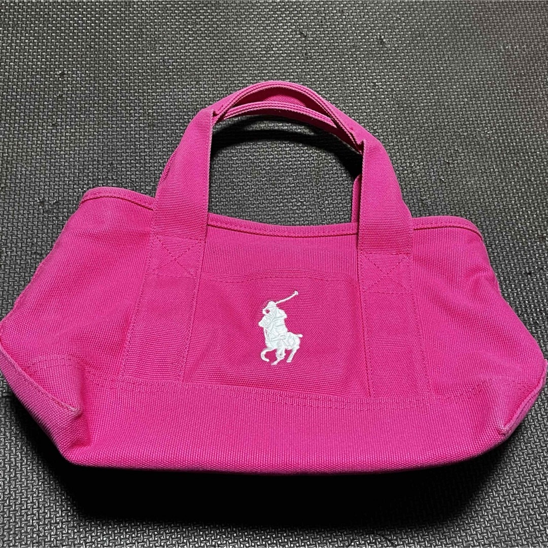 POLO RALPH LAUREN(ポロラルフローレン)の【専用】ラルフローレン　トートバッグ　ピンク　花柄　ミニサイズ レディースのバッグ(トートバッグ)の商品写真