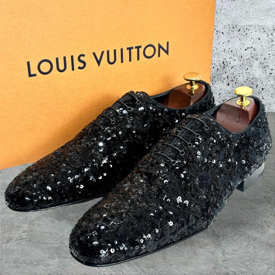 LOUIS VUITTON(ルイヴィトン)の☆人気モデル☆Louis Vuitton モノグラム スパンコール  7 黒 メンズの靴/シューズ(ドレス/ビジネス)の商品写真