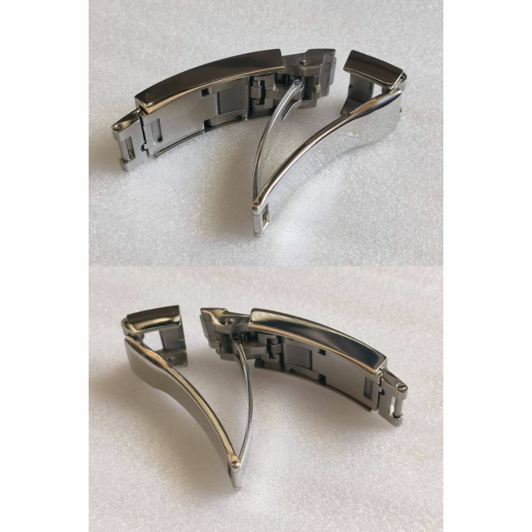 新品 ステンレスバックル  シルバー　互換品 メンズの時計(金属ベルト)の商品写真