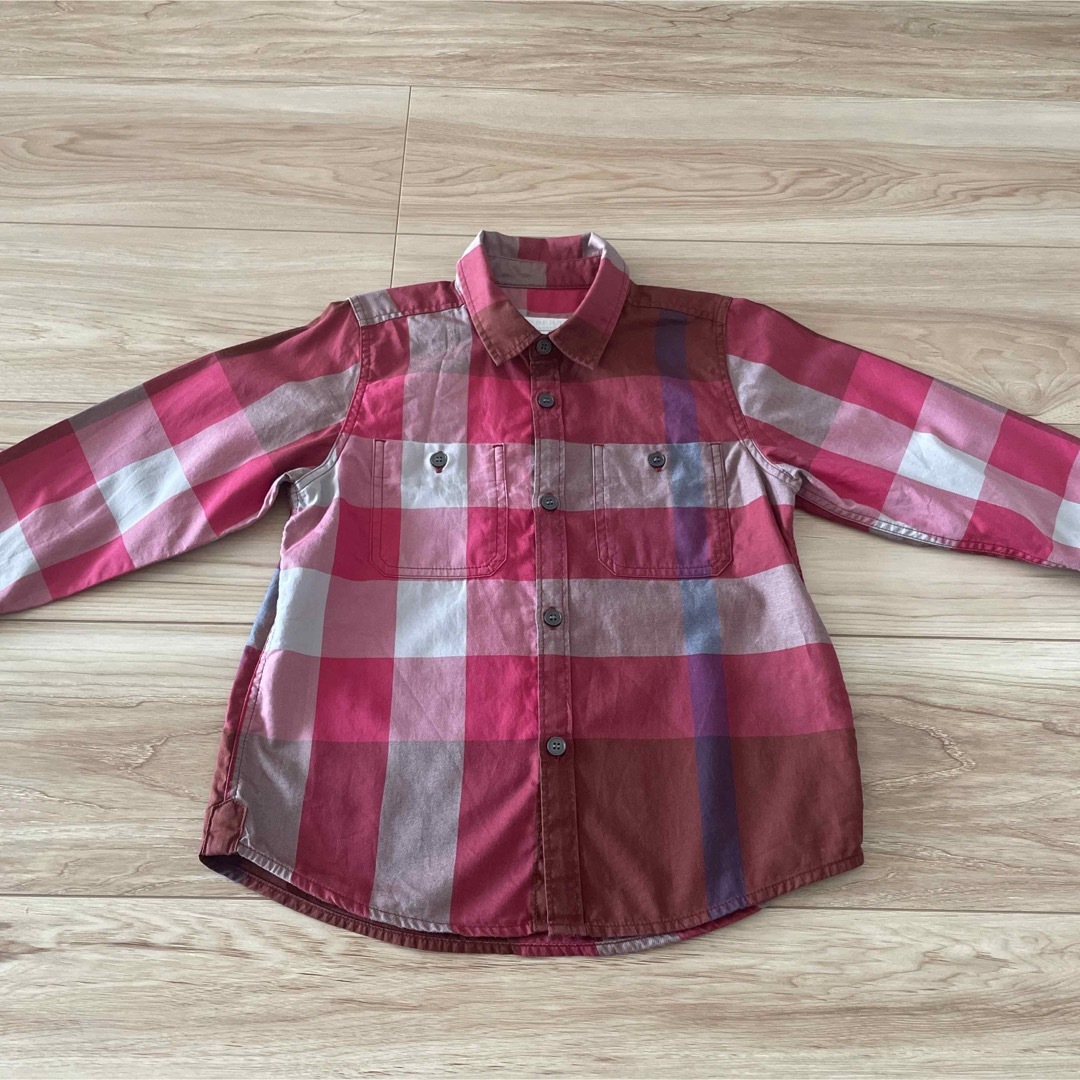 BURBERRY(バーバリー)のバーバリー  チェックシャツ　4Y 104 キッズ/ベビー/マタニティのキッズ服男の子用(90cm~)(ブラウス)の商品写真