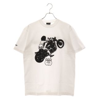 NEIGHBORHOOD - NEIGHBORHOOD ネイバーフッド MOTORCYCLE WORKSHOP モーターサイクル ワークショップ ロゴプリントクルーネック カットソー 半袖Tシャツ ホワイト