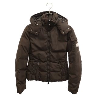 モンクレール(MONCLER)のMONCLER モンクレール FLAN フード ナイロン ダウンジャケット ブラウン レディース 45500(ダウンジャケット)