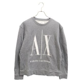 AX ARMANI EXCHANGE アルマーニ エクスチェンジ ロゴ刺繍 長袖 スウェット プルオーバー トレーナー グレー(スウェット)