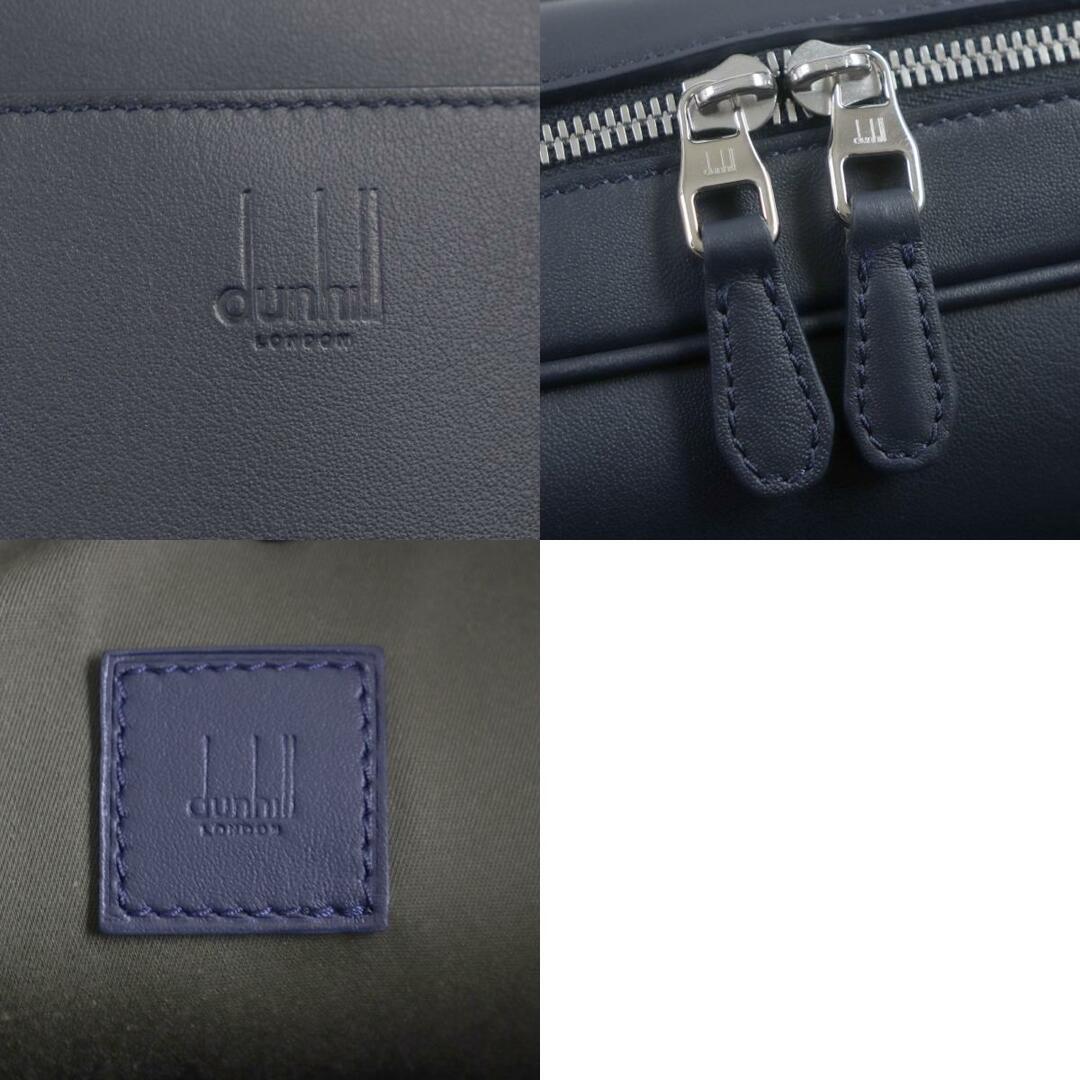 Dunhill(ダンヒル)の未使用品▼Dunhill ダンヒル L3AE80N ハムステッド シングル ドキュメントケース レザー ロゴ刻印 2WAY ブリーフケース ネイビー シルバー金具 保存袋付き メンズ メンズのバッグ(ビジネスバッグ)の商品写真