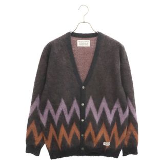 ワコマリア(WACKO MARIA)のWACKO MARIA ワコマリア 19AW ZIGZAG MOHAIR CARDIGAN ジグザグモヘアニットカーディガン ブラック(カーディガン)