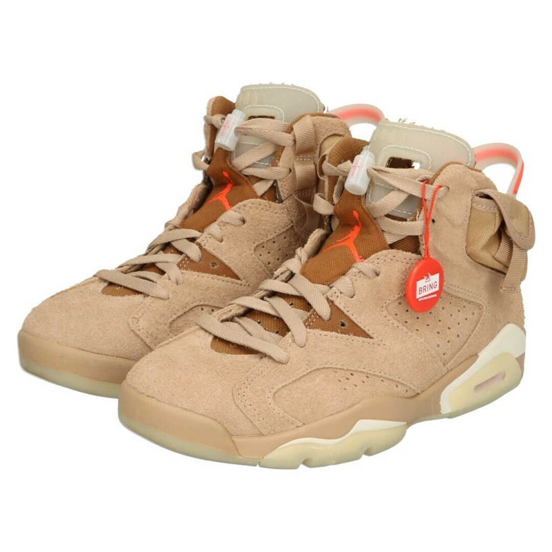 NIKE(ナイキ)のNIKE ナイキ ×TRAVIS SCOTT AIR JORDAN6 RETRO SP トラヴィススコット エアジョーダン6 ハイカットスニーカーブラウン US6.5/24.5cm DH0690-200 メンズの靴/シューズ(スニーカー)の商品写真