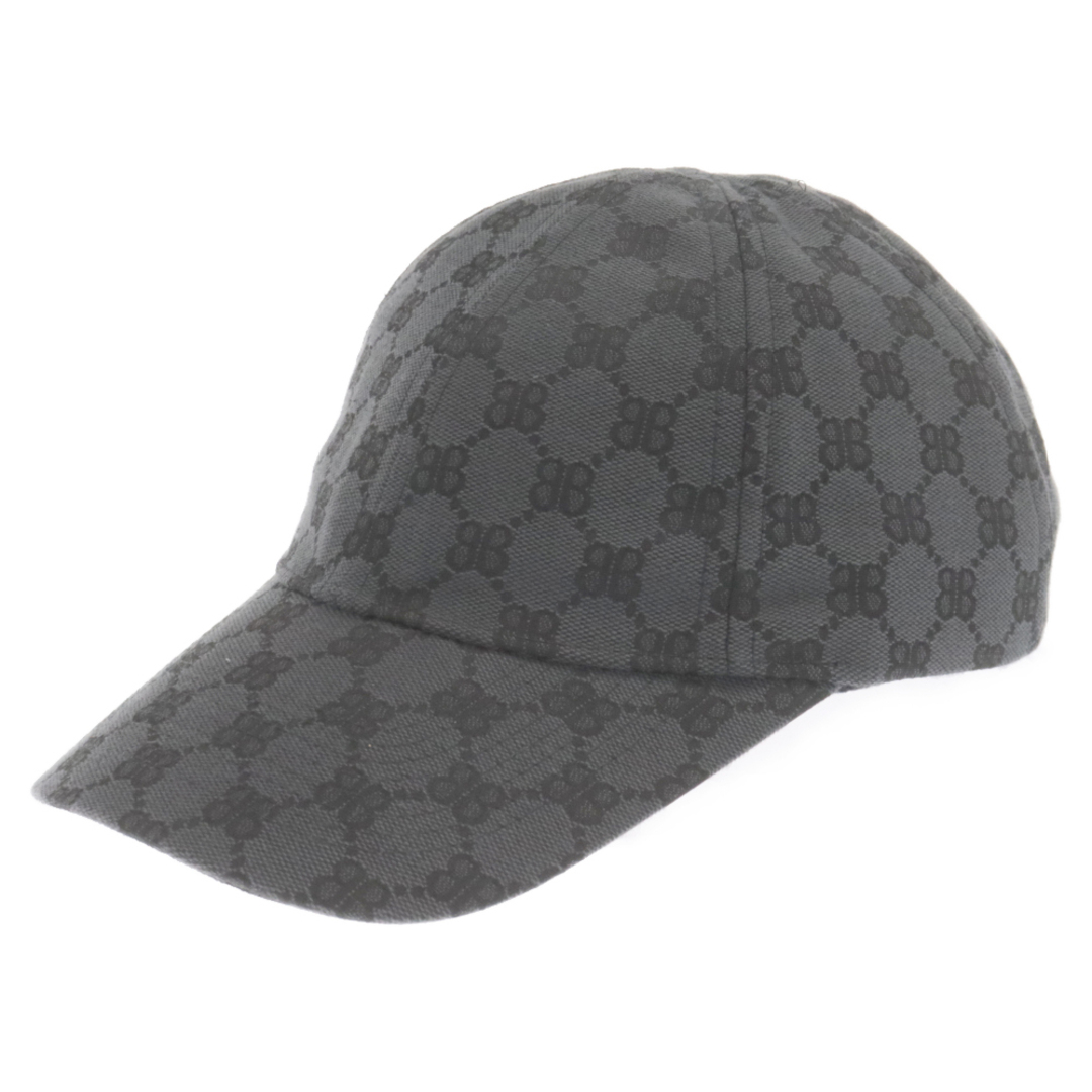 Gucci(グッチ)のGUCCI グッチ ×BALENCIAGA HACKER CAP ザハッカープロジェクトベースボールキャップ 帽子 ブラック 680717 4B3B7 メンズの帽子(キャップ)の商品写真