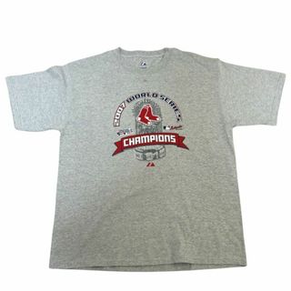 マジェスティック(Majestic)のマジェスティック レッドソックス　Tシャツ　ユニセックスXL　2007年優勝(Tシャツ/カットソー(半袖/袖なし))