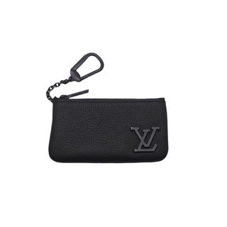 LOUIS VUITTON - 極美品 LOUIS VUITTON ルイヴィトン ポシェット クレ コインケース アエログラム M81031 ブラック 中古 61656