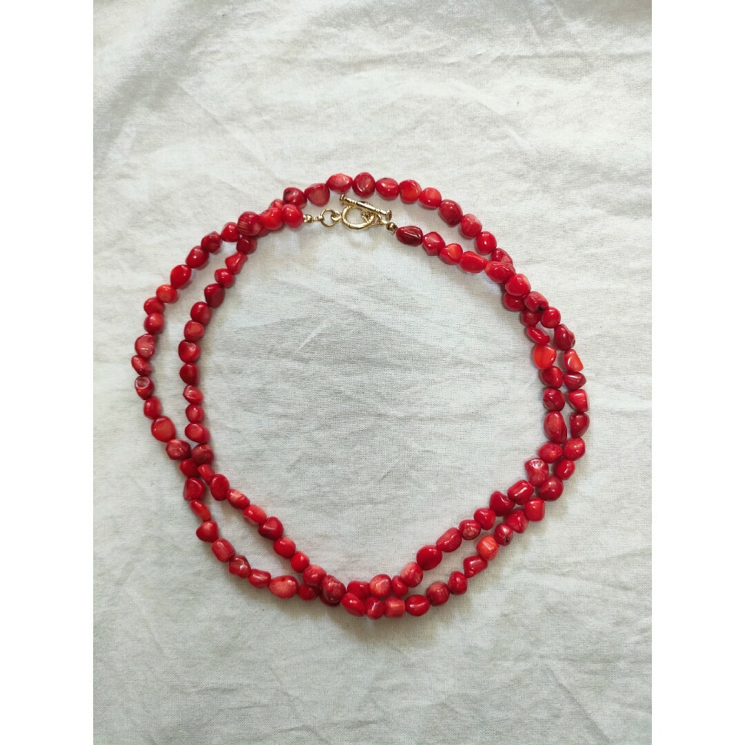 TODAYFUL(トゥデイフル)のlong coralネックレス ハンドメイドのアクセサリー(ネックレス)の商品写真