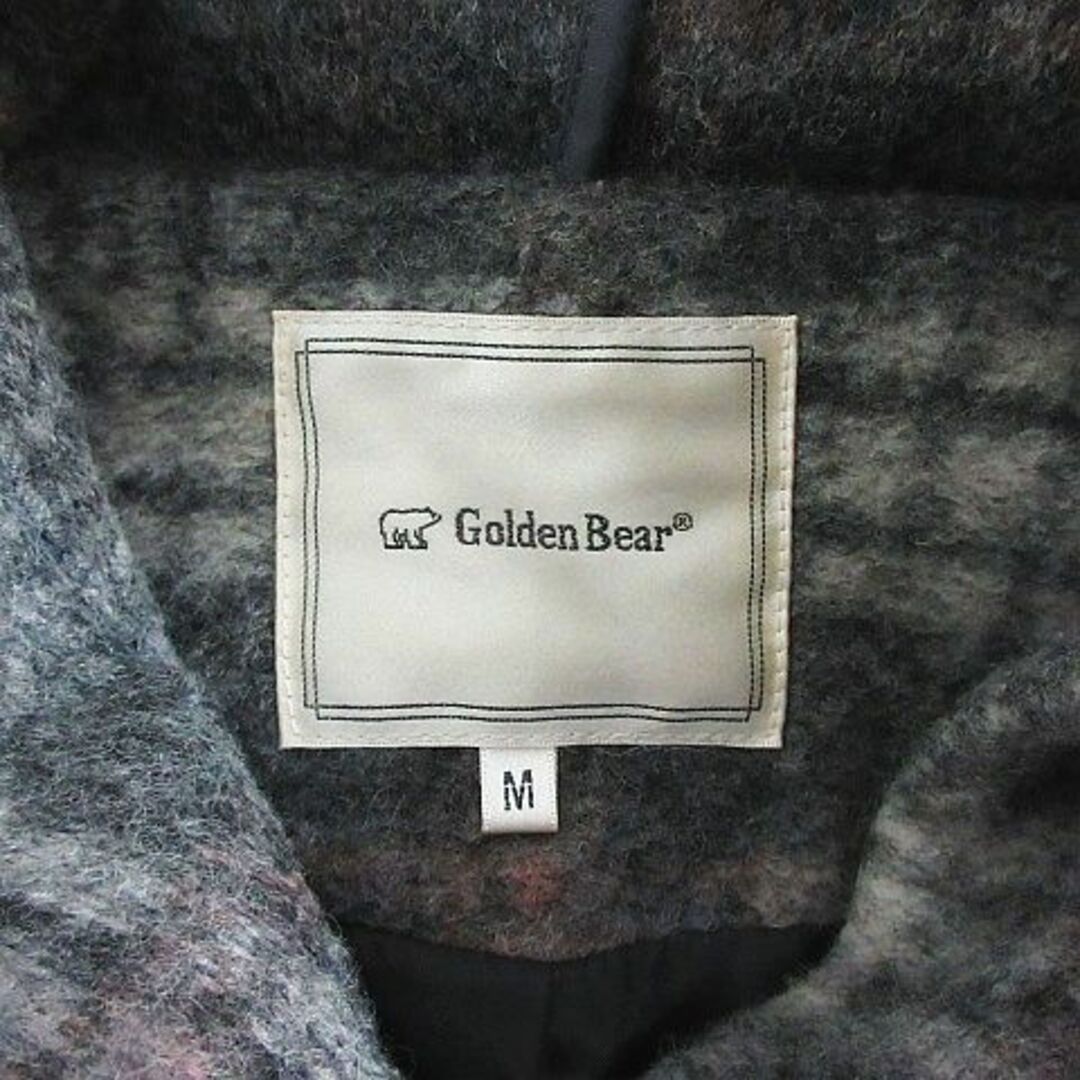 Golden Bear(ゴールデンベア)のゴールデンベア コート 長袖 フード ハーフ丈 チェック ウール混 M グレー レディースのジャケット/アウター(その他)の商品写真