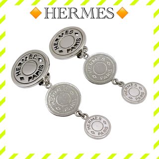 Hermes - 美品 エルメス セリエ 3連 スイング イヤリング 銀 シルバー レディース