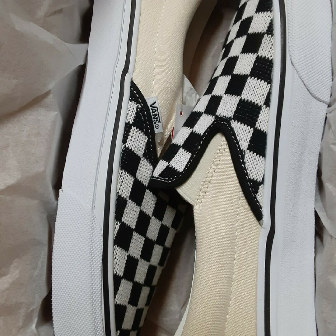 VANS(ヴァンズ)の入手困難！限定復刻ニットチェッカー！VANS クラシックスリッポン新品スニーカー メンズの靴/シューズ(スニーカー)の商品写真