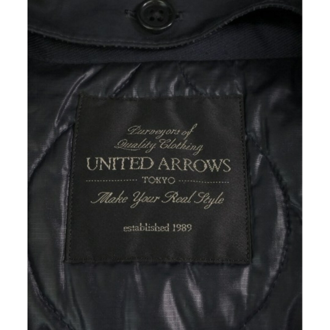 UNITED ARROWS(ユナイテッドアローズ)のUNITED ARROWS ユナイテッドアローズ ステンカラーコート S 紺 【古着】【中古】 メンズのジャケット/アウター(ステンカラーコート)の商品写真