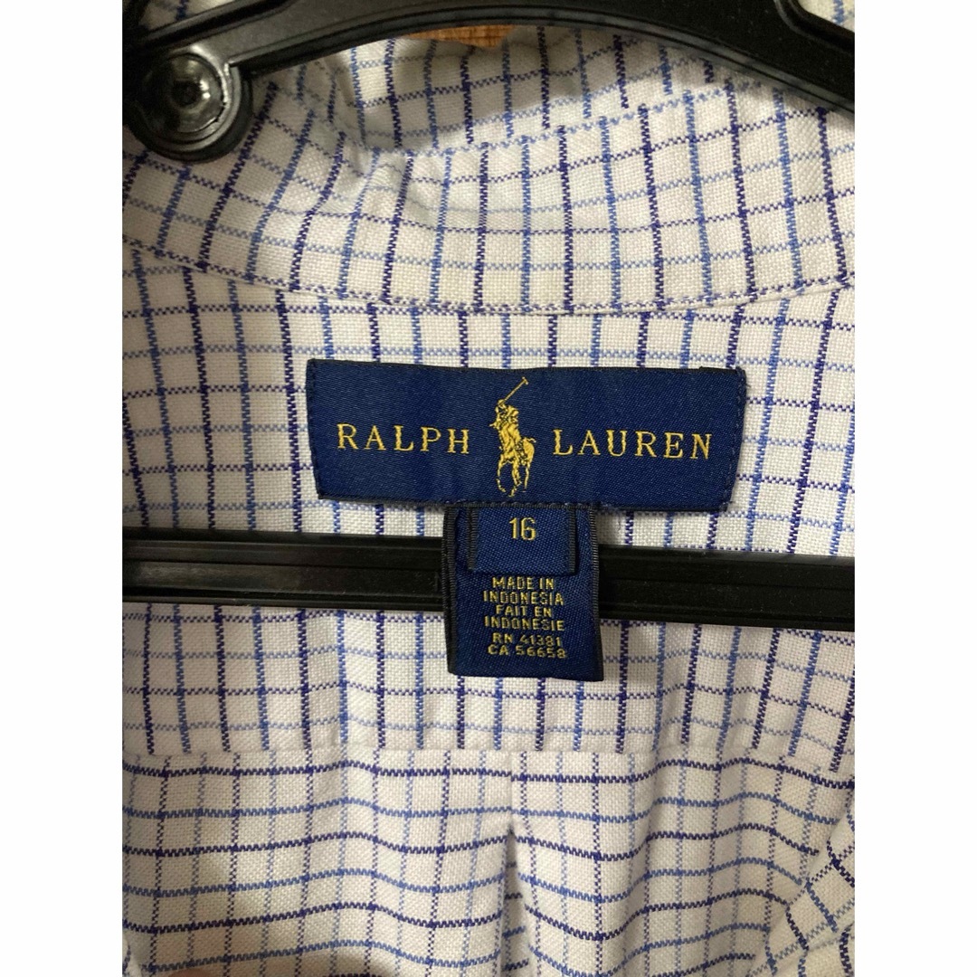 POLO RALPH LAUREN(ポロラルフローレン)のRalph Lauren ボタンダウンシャツ　16 キッズ/ベビー/マタニティのキッズ服男の子用(90cm~)(Tシャツ/カットソー)の商品写真