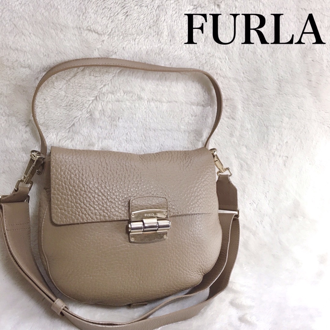 Furla(フルラ)の美品 FURLA フルラ クラブ 2way ショルダーバッグ ハンドバッグ 本革 レディースのバッグ(ショルダーバッグ)の商品写真