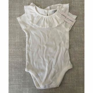 プチバトー(PETIT BATEAU)のJANIE&JACK＊半袖フリルロンパース(ロンパース)