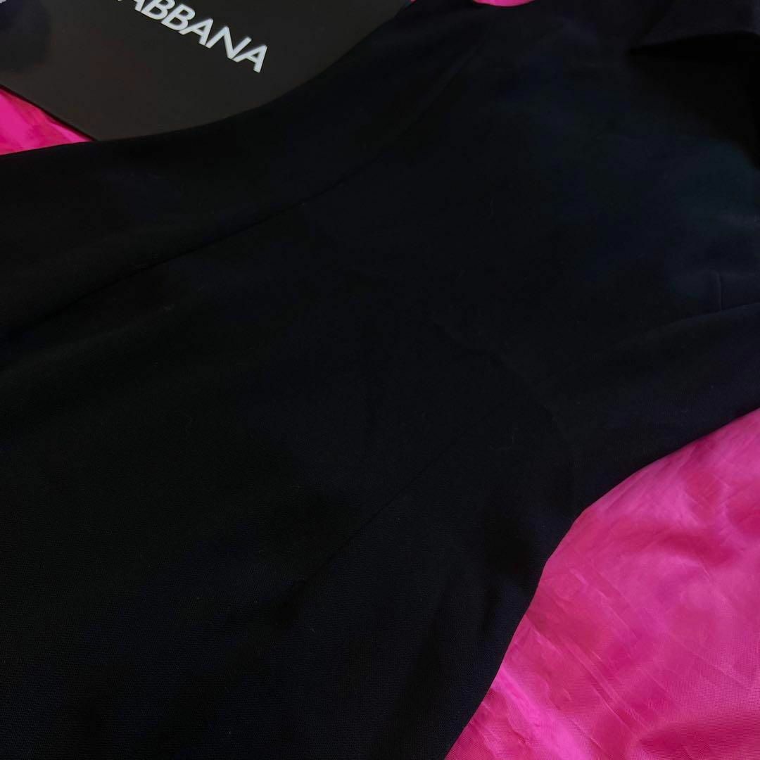 DOLCE&GABBANA - 【美品】DOLCE&GABBANA 襟ワンピース ブラック DOLCE&GABBANA - 【美品】DOLCE&GABBANA 襟ワンピース ブラック