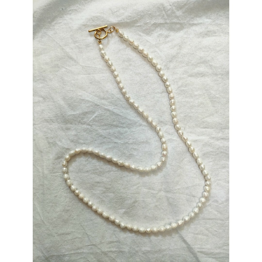 TODAYFUL(トゥデイフル)のlong pearlネックレス（stainless） ハンドメイドのアクセサリー(ネックレス)の商品写真